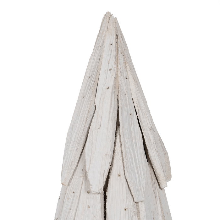 Figura Árbol Blanco Madera Paulonia 28 X 28 X 62 cm
