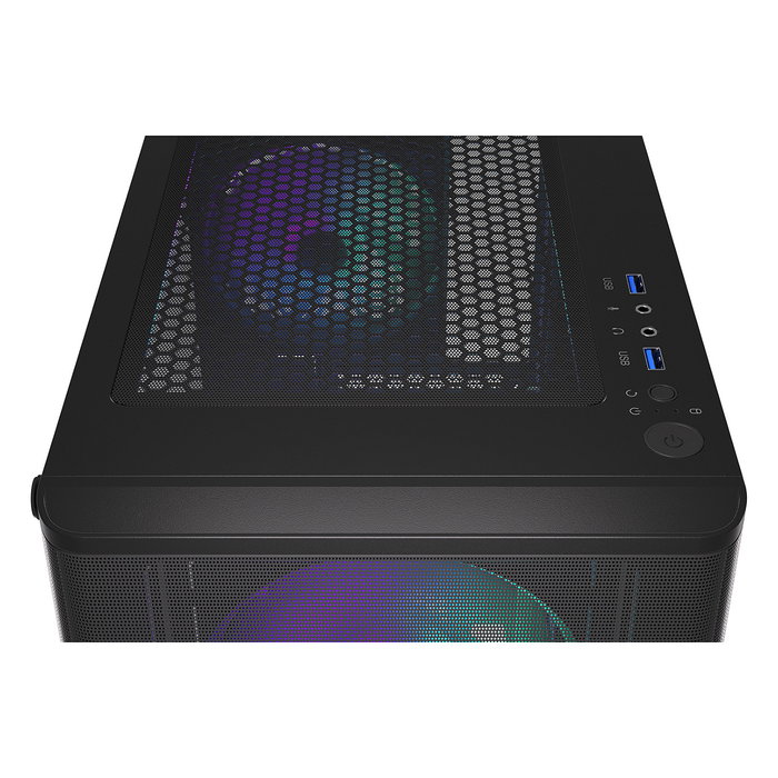 Endorfy Ventum 200 ARGB Full Tower PC Gaming Negro Cristal Templado USB 2.0