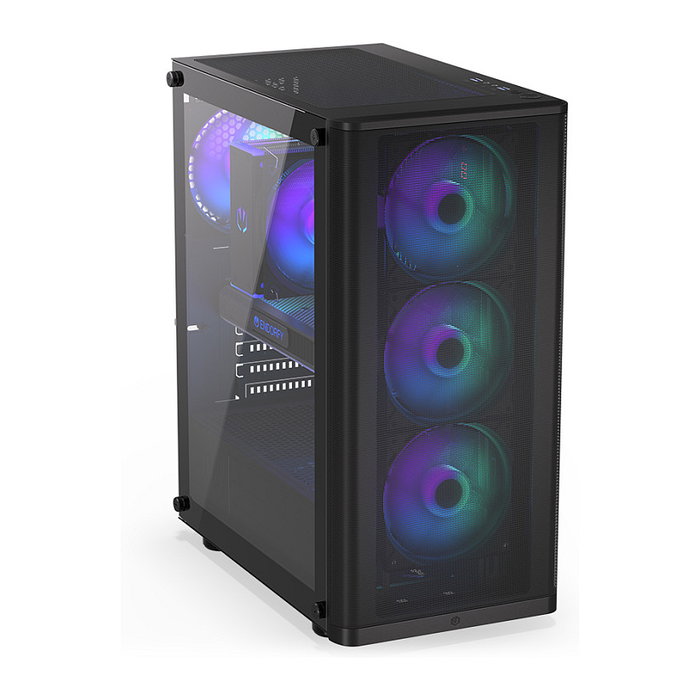 Endorfy Ventum 200 ARGB Full Tower PC Gaming Negro Cristal Templado USB 2.0