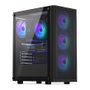 Endorfy Ventum 200 ARGB Full Tower PC Gaming Negro Cristal Templado USB 2.0