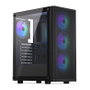 Endorfy Ventum 200 ARGB Full Tower PC Gaming Negro Cristal Templado USB 2.0