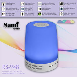 SAMI Altavoz Multimedia con Lámpara Soft, Bluetooth (BT)