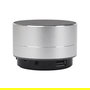 MANHATTAN Altavoz Bluetooth LED Metálico con Luz de Colores, Controles, Puerto USB-A, Ranura MicroSD, Jack 3.5mm, Plateado