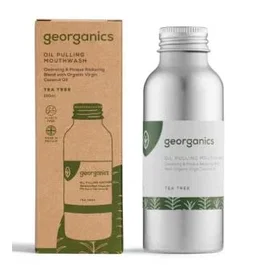 GEORGANICS Enjuage Bucal Con Aceite De Arbol De Te 100Ml. Cosmós Orgánico, Cruelty-free Y Vegano