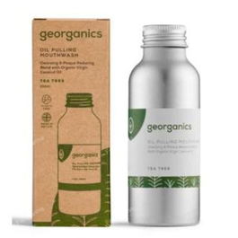 GEORGANICS Enjuage Bucal Con Aceite De Arbol De Te 100Ml. Cosmós Orgánico, Cruelty-free Y Vegano
