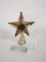 DKD Home Decor Estrella LED Dorada 18x5x20 cm