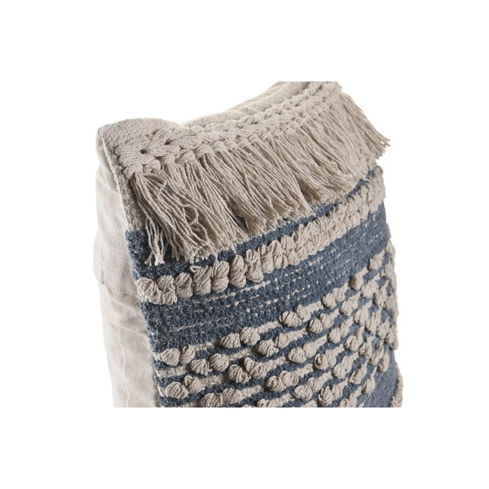DKD Home Decor Cojín de Algodón Azul 45x10x45 cm