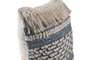 DKD Home Decor Cojin Estilo Boho 45 x 10 x 45 cm Azul Blanco