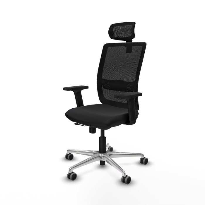 PIQUERAS Y CRESPO Silla de oficina Haches Negro con mecanismo Sincro/Traslack PIQUERAS Y CRESPO Silla de oficina Haches Negro con mecanismo Sincro/Traslack