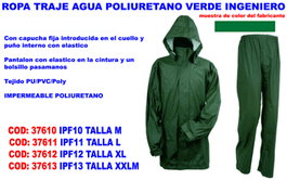 IPUF Traje para agua de poliuretano Verde Ingeniero L