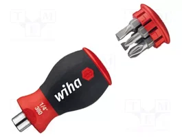 WIHA Juego de destornillador universal con 6 puntas de 1/4 pulgada