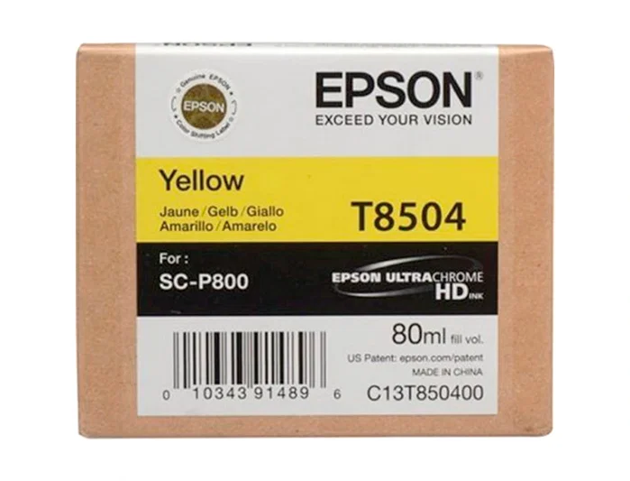 Epson SC-P800 Cartucho de Tinta Amarilla Original para Impresora SureColor, Ink-Jet, 35x100x80 mm Epson SC-P800 Cartucho de Tinta Amarilla Original para Impresora SureColor, Ink-Jet, 35x100x80 mm