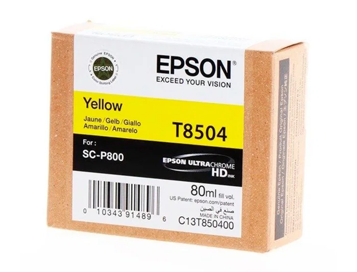 Epson SC-P800 Cartucho de Tinta Amarilla Original para Impresora SureColor, Ink-Jet, 35x100x80 mm Epson SC-P800 Cartucho de Tinta Amarilla Original para Impresora SureColor, Ink-Jet, 35x100x80 mm