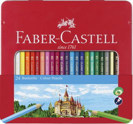 Lapices De Colores Faber-Castell Estuche De Metal De 24