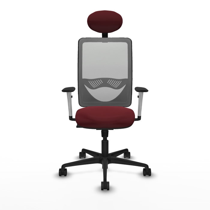 PIQUERAS Y CRESPO Silla de oficina Zulema con mecanismo Sincro, Granate y Gris PIQUERAS Y CRESPO Silla de oficina Zulema con mecanismo Sincro, Granate y Gris