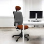 PIQUERAS Y CRESPO Silla de oficina Zulema con mecanismo Sincro, Granate y Gris