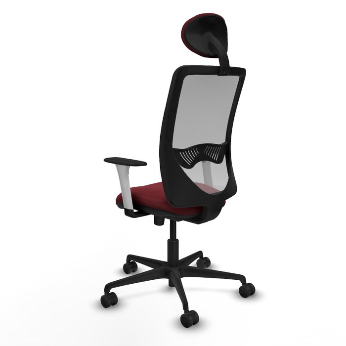 PIQUERAS Y CRESPO Silla de oficina Zulema con mecanismo Sincro, Granate y Gris PIQUERAS Y CRESPO Silla de oficina Zulema con mecanismo Sincro, Granate y Gris