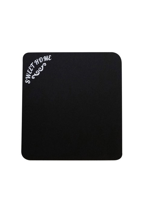 Hermia PLT0193 Juego de SalvaManteles Elegantes 6 Piezas, MDF y Madera, Negro, 27x25x0.3 Pulgadas