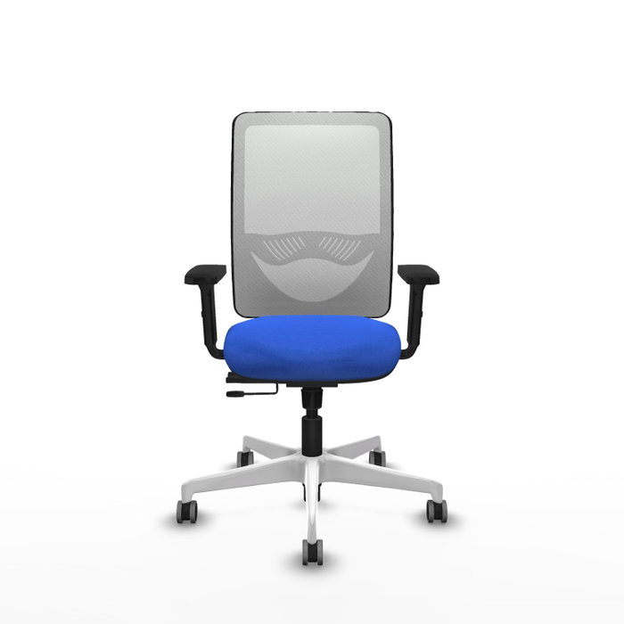 PIQUERAS Y CRESPO Silla de oficina Zulema Azul con respaldo de malla Blanco
