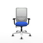 PIQUERAS Y CRESPO Silla de oficina Zulema Azul con respaldo de malla Blanco
