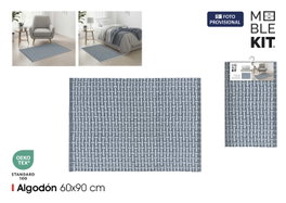 Moblekit Alfombra de Algodón Azul 60x90cm