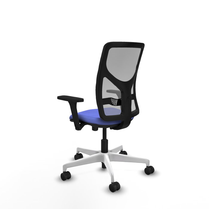 PIQUERAS Y CRESPO Silla de oficina Motilla con mecanismo Sincro/Traslack Azul y Gris