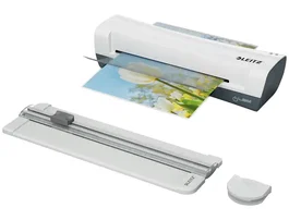 Leitz iLAM Home Plastificadora A4 + Cizalla + Recortador de Esquinas + 5 Bolsas Plastificar