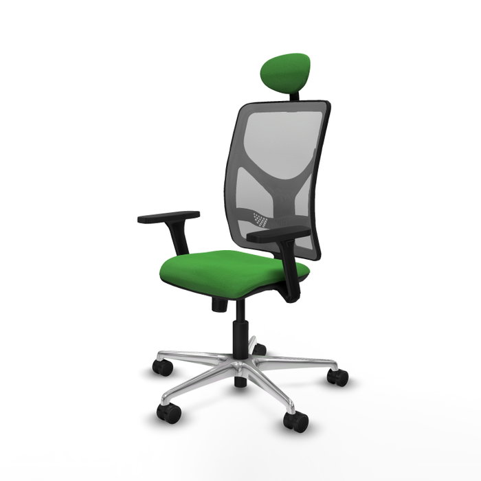 PIQUERAS Y CRESPO Silla de oficina Motilla con mecanismo Sincro, Verde y Gris