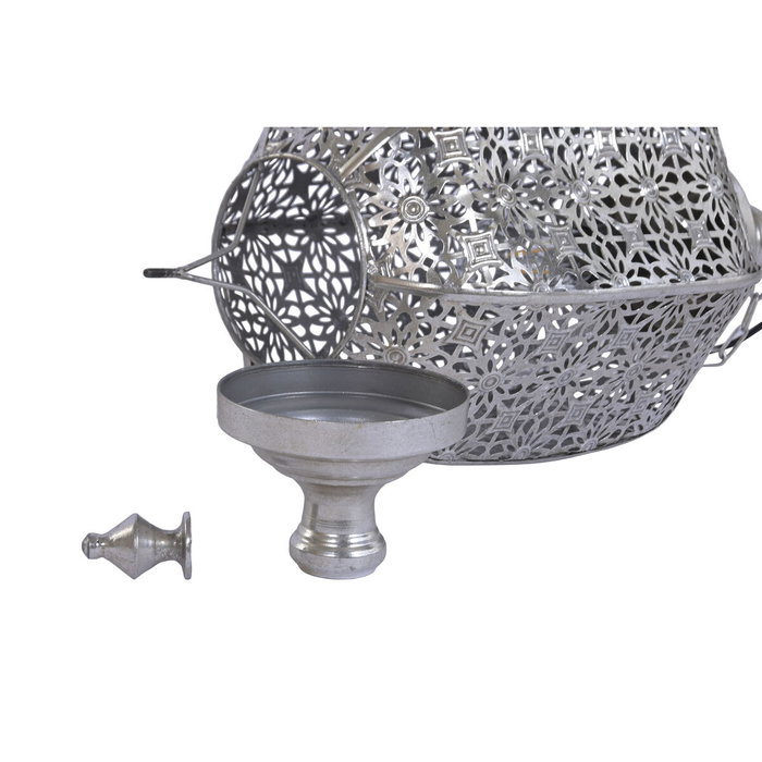 DKD Home Decor Lámpara de Techo de Metal Plateado Estilo Árabe