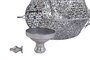 DKD Home Decor Lámpara de Techo Arabe Plateada, Metal, E27, Dimensiones 28 x 28 x 140 cm