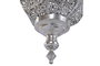 DKD Home Decor Lámpara de Techo Arabe Plateada, Metal, E27, Dimensiones 28 x 28 x 140 cm