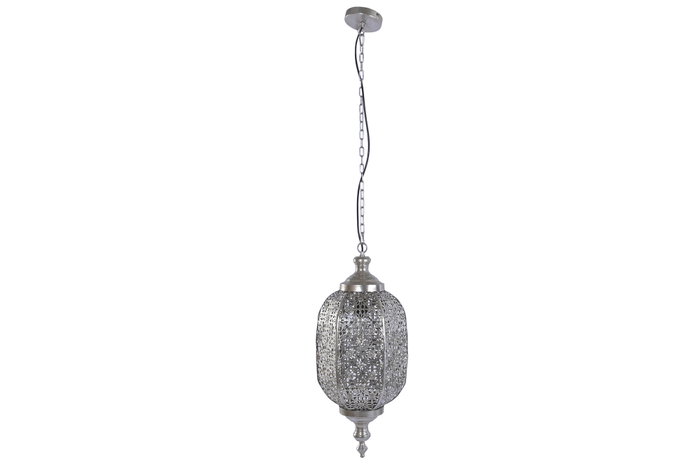 DKD Home Decor Lámpara de Techo de Metal Plateado Estilo Árabe