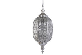 DKD Home Decor Lámpara de Techo de Metal Plateado Estilo Árabe