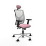 PIQUERAS Y CRESPO Silla de oficina Motilla Rosa con respaldo de malla Blanco