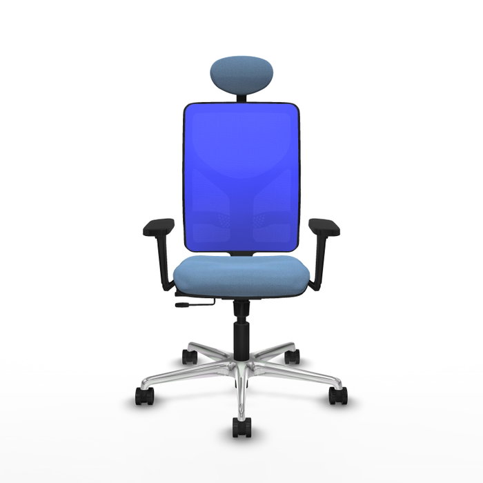 PIQUERAS Y CRESPO Silla de oficina Motilla Azul cielo y Azul con mecanismo Sincro/Traslack