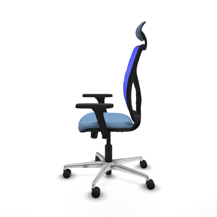 PIQUERAS Y CRESPO Silla de oficina Motilla Azul cielo y Azul con mecanismo Sincro/Traslack