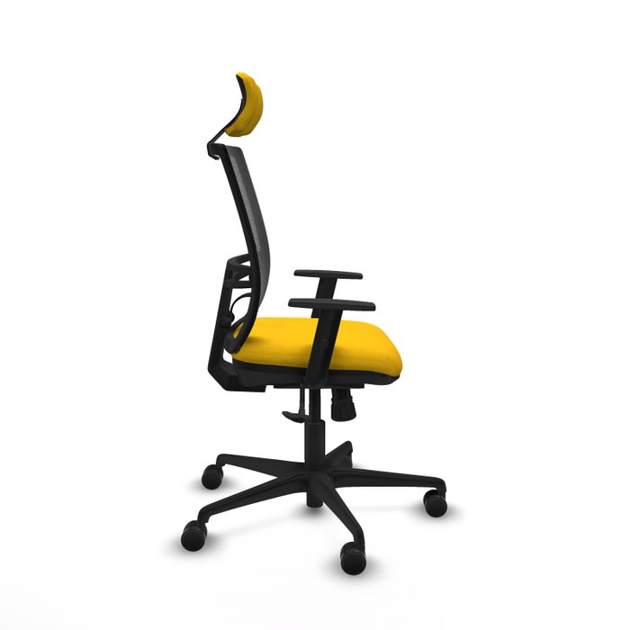 PIQUERAS Y CRESPO Silla de oficina Yunquera con mecanismo Sincro, Amarillo y Negro PIQUERAS Y CRESPO Silla de oficina Yunquera con mecanismo Sincro, Amarillo y Negro