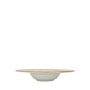Summa Magma Set de 6 platos hondos de porcelana blanca decorada de 28 cm