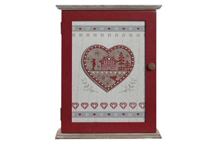 DKD Home Decor Guardallaves Rojo Blanco 6.5 x 26 x 20 cm (4 Unidades)