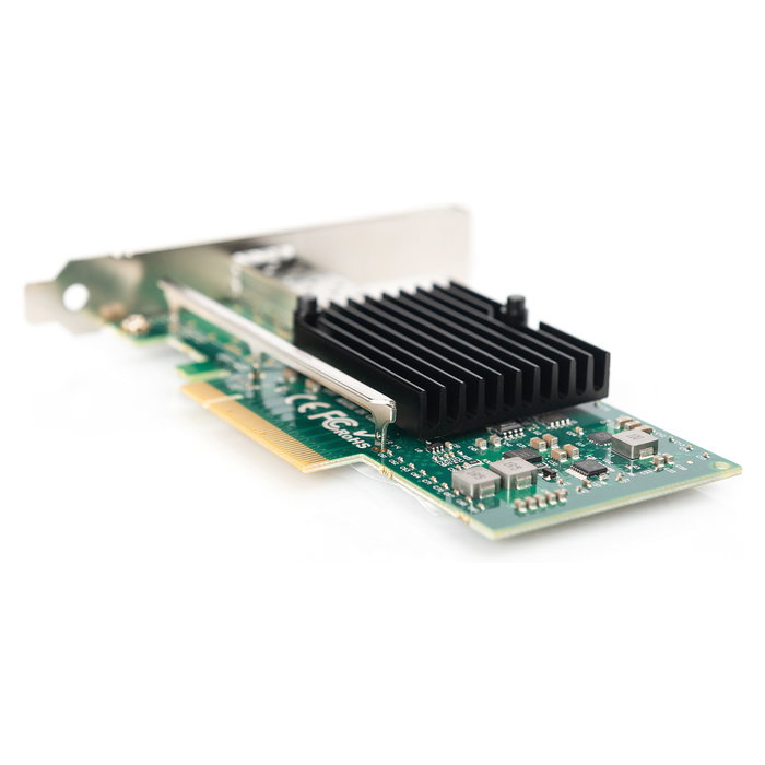 Digitus SFP+ 10G PCIe - Tarjeta de red 10 Gbit/s PCI Express 3.0 x8 con conector SFP+, chipset Intel 82599EN, incluye soporte de perfil bajo para servidores y PCs