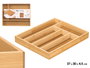 Kinvara Cubertero de Bambú 5 Compartimentos 37x4.5x30 cm Color Natural (Set de 8)