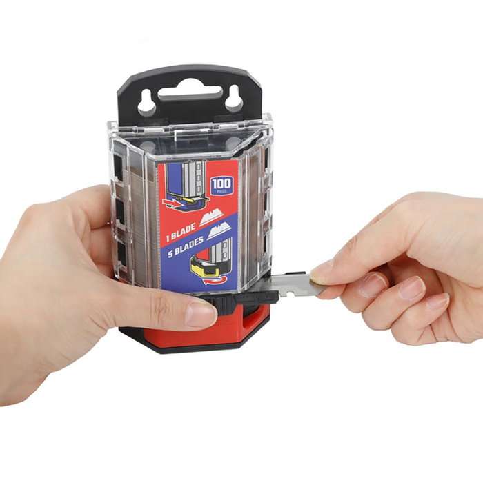 Workpro Cuchillas Trapezoidales 100 Unidades SK2 Duraderas Compatibles con Cúteres Plegables