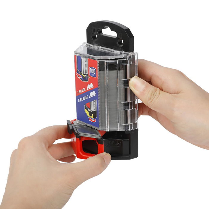 Workpro Cuchillas Trapezoidales 100 Unidades SK2 Duraderas Compatibles con Cúteres Plegables