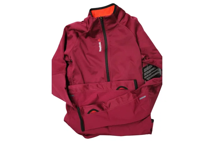 Reebok One Series Hexawarm Jersey Sintético con Cremallera 1/4 - Rojo/Púrpura - Talla S
