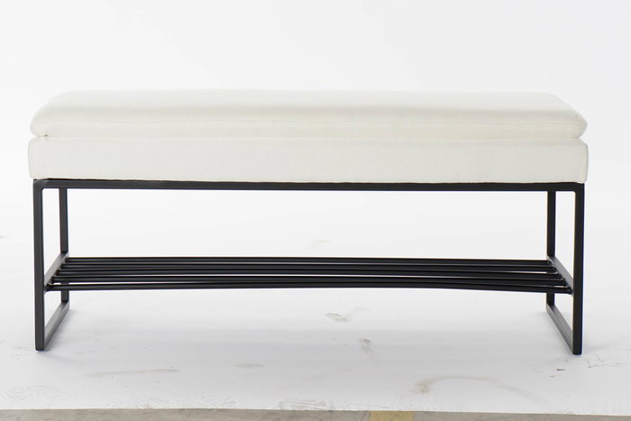 Descalzadora Moderno DKD Home Decor Beige Negro 36 x 35.5 x 80.5 cm