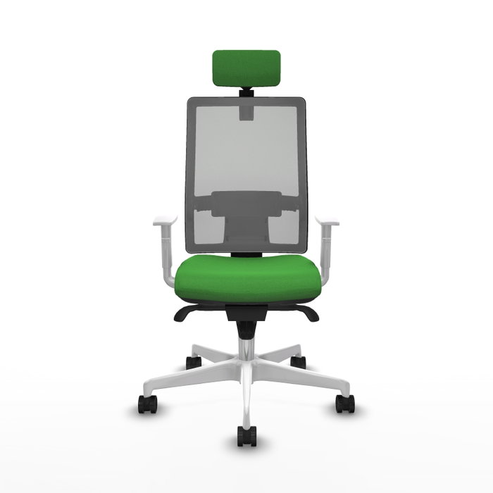 PIQUERAS Y CRESPO Silla de oficina Horna Verde con Reposabrazos Blancos PIQUERAS Y CRESPO Silla de oficina Horna Verde con Reposabrazos Blancos