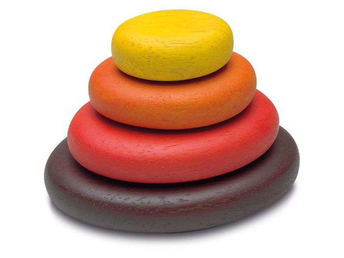 Cayro Stones Juego de Construcción para Niños a Partir de 16 Meses, Madera, 4 Piezas