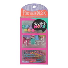 Set De Papeleria Mooving Kit 3 En 1 Pink
