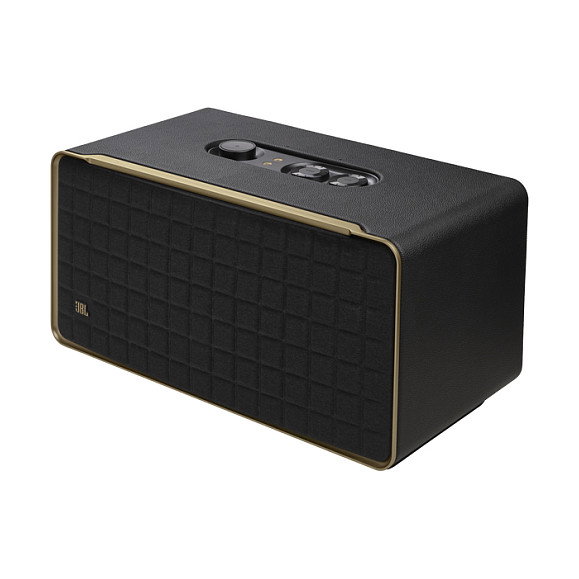 JBL Authentics 500 - Altavoz Bluetooth WiFi de 3.1 canales, Subwoofer de 16.5 cm, 270W, Negro/Oro, con USB-C, AirPlay, para uso universal, 135W RMS