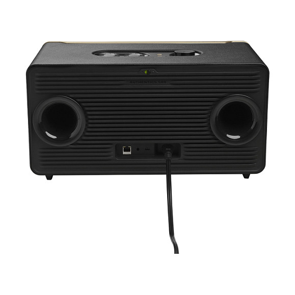 JBL Authentics 500 - Altavoz Bluetooth WiFi de 3.1 canales, Subwoofer de 16.5 cm, 270W, Negro/Oro, con USB-C, AirPlay, para uso universal, 135W RMS